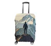 ZLFDSKGY Housse de bagage lavable The Right Mountaineer imprimée Housse de protection élastique pour valise de protection anti-rayures pour taille de bagage, Le bon alpiniste, L
