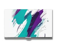 ZLFDSKGY Porte-cartes de visite fin en métal pour homme et femme, motif tasse des années 90, porte-cartes de visite, organisateur professionnel de cartes de visite