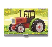 ZLFDSKGY Porte-cartes de visite fin en métal pour homme et femme, tracteur agricole, porte-cartes de visite, organisateur professionnel de cartes de visite