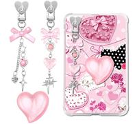 ZLFSRQ Lot de 3 chaînes à breloques décoratives pour liseuse Kindle - Accessoires de décoration en forme de cœur - Accessoires pour liseuse électronique - Compatible avec Kindle Phone iPad - Cadeau de