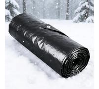 Zlhloj Bâche de Protection Bâche, 1.6x2.4m 200g/m² Imperméable Ultra Lourde et Résistante Revêtue des Deux côtés avec Oeillets en Aluminium Couverture Étanche pour Jardin, Piscine Noir