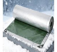 Zlhloj Bâche de Protection Bâche, 5x7.5m 200g/m² Imperméable Ultra Lourde et Résistante Revêtue des Deux côtés avec Oeillets en Aluminium Couverture Étanche pour Jardin, Piscine argenté