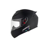 ZLHYQA Casque de Moto intégral avec visière antibuée et Double Haut-Parleur intégré, pour Adulte, Homme et Femme, VTT, Dirt, BMX, cyclomoteur, homologué ECE