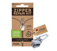 Zlideon Curseur de Remplacement Fermeture à Glissière - Argent Réparer la fermeture à glissière pour fermetures à glissière métalliques (L/5) 1 pack - pour jeans, vestes en cuir, bottes et plus