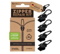 ZlideOn Curseur de Remplacement Fermeture à Glissière - Noir Réparer la fermeture à glissière universelle