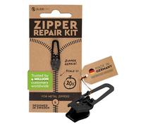 ZlideOn Curseur de Remplacement Fermeture à Glissière - Noir Réparer les fermetures à glissière pour les fermetures à glissière en métal (L/5) 1 pack - pour les jeans, pantalons, bagages, et plus