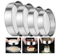 Zliger 4 Pièces Tamis de Cuisine INOX Extra Fin, Tamis en Acier INOX Tamis, Tamis Maille Fine Ensemble, Cuisine Professionnel Passoire pour égoutter Nouille, Légumes, Blancs d'œufs, etc.