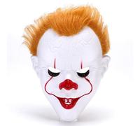 Zliger Pennywise Masque de Clown Tueur, Effrayant Déguisement Halloween Stephen King's It Avec Cheveux, Horreur Pour Mardi Gras Carnaval