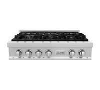 ZLINE RTS-36 Cuisinière en porcelaine avec 6 brûleurs à gaz 91,4 cm