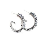 ZLING 925 Sterling Silver Pieuvre Tentacule Boucles d'oreilles pour Hommes Femmes Punk Gothique Oreille Goujons 925 Argent Oreille Piercing Bijoux