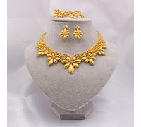 ZLING Ensembles De Bijoux en Or 24k Dubai pour Femmes Cadeaux De Mariage De Mariée Africaine Fête Collier Bracelet Boucles d'oreilles Bague Ensemble Bijoux Éthiopien