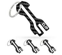 ZLIP® and Slide Décapsuleur de chariot en carbone avec porte-clés | Décapsuleur de chariot pour tous les chariots | Ouvre le compartiment de chargement avant et latéral | Jeton de chariot | Carbone, 4