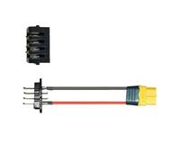 ZLiT Connecteur de décharge de batterie électrique mâle et femelle à 4 broches 5 broches vers XT60H-F14AWG - Prise de câble pour batterie Hailong (4 broches mâle + femelle)