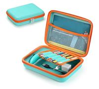 ZLiT Étui de transport rigide pour stylos 3Doodler Start+ Essentials (2024) pour enfants, étui de protection pour stylo 3D, brins de filaments en plastique et câble de charge (cyan-bleu)