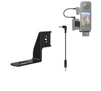ZLiT Support d'extension de micro pour appareil photo Insta360 X4/X3/ONE X2 compatible avec DJI Mic Mini Microphone Holder avec câble audio
