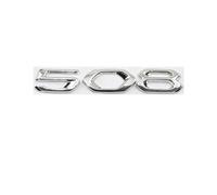 zlj6688 Lettres de Coffre arrière de Voiture en métal 3D, Logo de Mot, Autocollants d'emblème compatibles avec 308 408 508 208 2023 2021, Accessoires de Style (Color : 508 Silver)