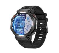 ZLKJ SW8 Montre intelligente élégante pour homme, appels Bluetooth, assistant vocal AI, 107 modes sportifs, étanche 3 ATM, design tendance, compatible avec Android/iOS Noir 3,5 cm