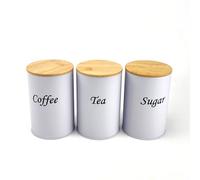 ZLKRHAK 1 lot de 3 boîtes de conservation avec couvercle hermétique - Boîte à thé avec couvercle - Boîte à café hermétique - Boîte à café - Boîte à café - Boîte à café - Boîte à café - Récipient à