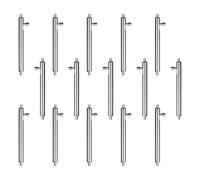 ZLKRHAK Lot de 15 barrettes à ressort pour bracelet de montre - Kit d'outils d'horloger - Pour bracelet de montre à dégagement rapide, 20 mm.