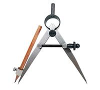 ZLKSKER Boussole de travail du bois de 10,2 cm avec porte-crayon, séparateur à ressort de précision, boussole entièrement en métal pour travail du cuir et du métal