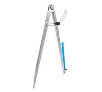 ZLKSKER Boussole professionnelle de travail du bois de 15,2 cm, 20,3 cm, 25,4 cm avec porte-crayon pour charpentier, séparateur d'aile verrouillable, boussole de travail en cuir (25,4 cm)