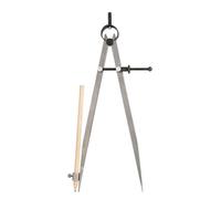 ZLKSKER Boussole professionnelle en cuir de 25,4 cm avec porte-crayon, séparateur à ressort de précision, boussole en métal pour le travail du bois et du métal