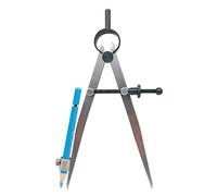 ZLKSKER Compas professionnel de précision à ressort de 15,2 cm avec porte-crayon, séparateur d'étrier, boussole à aile