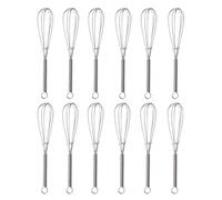 ZLKSKER Lot de 12 petits fouets métalliques en acier inoxydable 12,7 cm