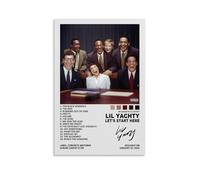ZLLFES Poster « Let's Start Here » de Lil Yachty sur toile, style moderne et simple, convient pour diverses scènes de vie, c'est également un excellent cadeau d'anniversaire ou souvenir. Style sans