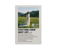ZLLFES Poster sur toile « Everything I Know About Love-Laufey » - Style moderne et simple - Convient pour diverses scènes de vie - Également un excellent cadeau d'anniversaire ou souvenir - Style sans
