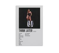 ZLLFES Poster Tate McRae « Think Later » sur toile - Style moderne et simple - Convient pour diverses scènes de vie - Également un excellent cadeau d'anniversaire ou souvenir - Style sans cadre - 50 x
