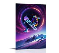 ZLLJXFZZ Affiche de sport - Dark Matter - Void Snowboard Art mural Décoration moderne à suspendre 60 x 90 cm