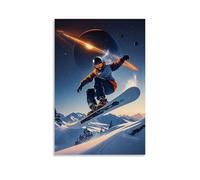 ZLLJXFZZ Affiche de sport - Dark Matter - Void Snowboard Art mural Décoration moderne à suspendre 60 x 90 cm