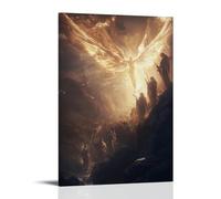ZLLJXFZZ Affiche murale moderne à suspendre Angels Over The Battlefield - Light Descending on Fallen Faithful - 30 x 45 cm