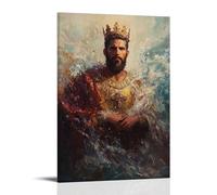 ZLLJXFZZ King of Kings - Décoration murale moderne à suspendre - Le Sauveur éternel - 50 x 75 cm