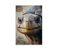 ZLLJXFZZ Peinture à l'huile - Affiche d'animaux - Sagesse ancienne - Tortue - Décoration murale moderne à suspendre - 50 x 75 cm