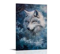 ZLLJXFZZ Peinture à l'huile - Poster animal - Prophète loup dans le symbolisme mystique - Décoration murale moderne à suspendre - 60 x 90 cm