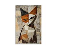 ZLLJXFZZ Picasso Décoration murale moderne à suspendre Motif chat cubiste 20 x 30 cm