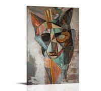 ZLLJXFZZ Picasso Décoration murale moderne à suspendre Motif chat cubiste 50 x 75 cm