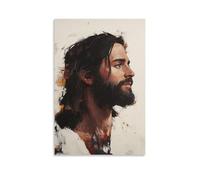 ZLLJXFZZ Portrait de Jésus - Décoration murale moderne chrétienne esthétique à suspendre 60 x 90 cm