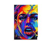 ZLLJXFZZ Poster 0 portrait émotionnel expressionniste - Décoration murale moderne à suspendre - 20 x 30 cm