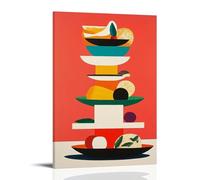 ZLLJXFZZ Poster alimentaire constructiviste dynamique - Décoration murale moderne à suspendre - 40 x 60 cm