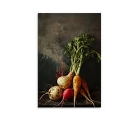 ZLLJXFZZ Poster alimentaire organique, légume-racine, nature morte, art mural, décoration moderne, poster d'art à suspendre 40 x 60 cm
