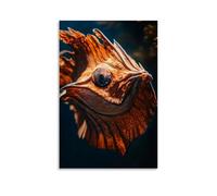 ZLLJXFZZ Poster animal abyssal, poisson pêcheur des mers profondes, art mural moderne à suspendre 30 x 45 cm