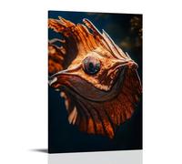 ZLLJXFZZ Poster animal abyssal, poisson pêcheur des mers profondes, décoration murale moderne à suspendre, 50 x 75 cm
