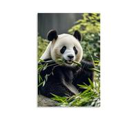 ZLLJXFZZ Poster animal en voie de disparition, panda et bambou, décoration murale moderne à suspendre, 60 x 90 cm