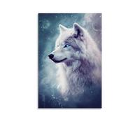 ZLLJXFZZ Poster animal mystique, esprit loup - Décoration murale moderne à suspendre - 30 x 45 cm