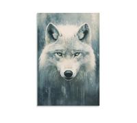ZLLJXFZZ Poster animal mystique, esprit loup - Décoration murale moderne à suspendre - 60 x 90 cm