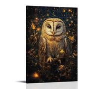 ZLLJXFZZ Poster animal mystique, oracle hibou art mural décoration moderne à suspendre 30 x 45 cm