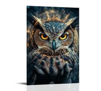 ZLLJXFZZ Poster animal mystique, oracle hibou art mural décoration moderne à suspendre 30 x 45 cm